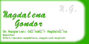 magdalena gondor business card